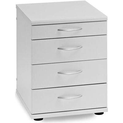 MÖBELPARTNER Meuble de rangement gris clair avec 4 tiroirs - Solution de stockage - Publicité MÖBELPARTNER Meuble de rangement gris clair avec 4 tiroirs - Solution de stockage - Publicité
