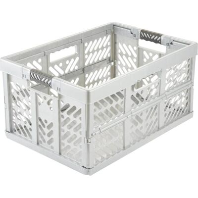 KEEEPER Contenant de rangement pliable argent clair - 45L - Publicité KEEEPER Contenant de rangement pliable argent clair - 45L - Publicité
