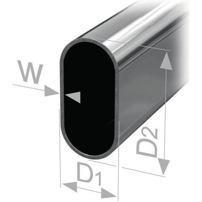 PG, Armoire : accessoires, Tube d'armoire ovale soudé sans soudure Acier chromé Hauteur du tube 30 mm Largeur du tube 15 mm - Publicité PG, Armoire : accessoires, Tube d'armoire ovale soudé sans soudure Acier chromé Hauteur du tube 30 mm Largeur du tube 15 mm - Publicité