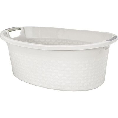 BranQ, Panier à linge, Saladier ovale en coton, 60 l, blanc antique - 1460 (60 l) - Publicité BranQ, Panier à linge, Saladier ovale en coton, 60 l, blanc antique - 1460 (60 l) - Publicité