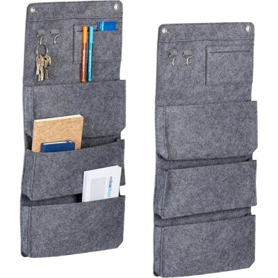Relaxdays, Corbeille de rangement, 2x organisateurs suspendus (30 cm, 2x) - Publicité Relaxdays, Corbeille de rangement, 2x organisateurs suspendus (30 cm, 2x) - Publicité