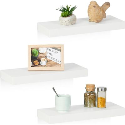 Relaxdays, Étagère, 3x Étagère murale (38 x 15 x 3.50 cm) - Publicité Relaxdays, Étagère, 3x Étagère murale (38 x 15 x 3.50 cm) - Publicité