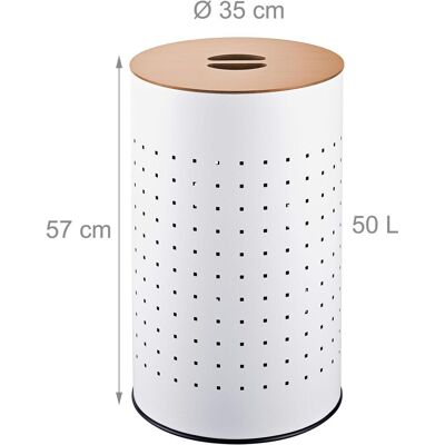 Relaxdays, Panier à linge, Panier linge (50 l) - Publicité Relaxdays, Panier à linge, Panier linge (50 l) - Publicité