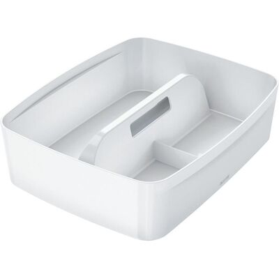 Leitz, Boîte de rangement, MyBox Organiser moyen blanc (30.70 cm) - Publicité Leitz, Boîte de rangement, MyBox Organiser moyen blanc (30.70 cm) - Publicité