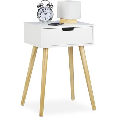 Relaxdays, Table de chevet, Table de chevet avec tiroir (40 x 30 x 60 cm) - Publicité Relaxdays, Table de chevet, Table de chevet avec tiroir (40 x 30 x 60 cm) - Publicité
