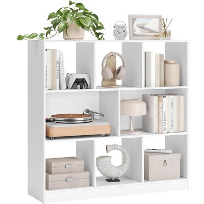 Songmics, Étagère, Bücherregal 8 Fächer Horizontal Wohnzimmer Weiss (97.50 x 30 x 100 cm) - Publicité Songmics, Étagère, Bücherregal 8 Fächer Horizontal Wohnzimmer Weiss (97.50 x 30 x 100 cm) - Publicité
