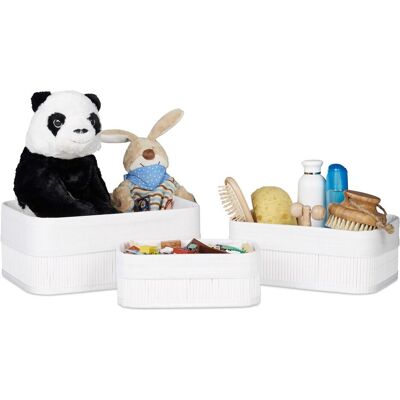 Relaxdays, Corbeille de rangement, Boîte de rangement lot de 3 (30 cm, 3x) - Publicité Relaxdays, Corbeille de rangement, Boîte de rangement lot de 3 (30 cm, 3x) - Publicité