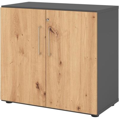 Armoire de rangement Hammerbacher 928T2 - 2 portes verrouillables - Publicité Armoire de rangement Hammerbacher 928T2 - 2 portes verrouillables - Publicité