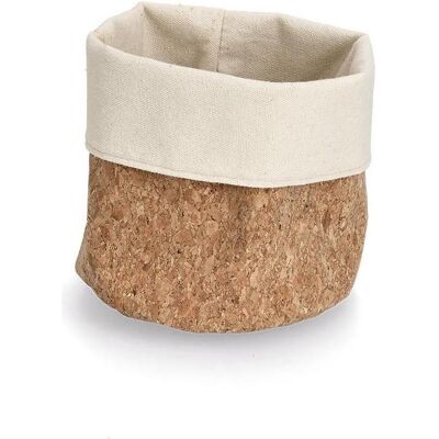 Zeller Present, Corbeille de rangement, Panier de rangement, liège/coton (13 cm, 1x) - Publicité Zeller Present, Corbeille de rangement, Panier de rangement, liège/coton (13 cm, 1x) - Publicité