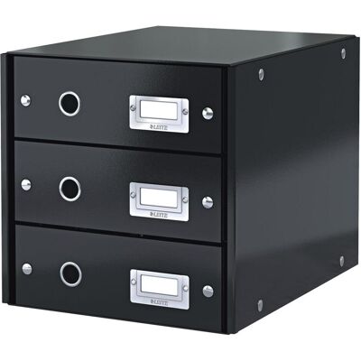 Leitz, Archivage + classement, Boîte de rangement, armoire Click & Store à 3 tiroirs (10K268A) (A4) - Publicité Leitz, Archivage + classement, Boîte de rangement, armoire Click & Store à 3 tiroirs (10K268A) (A4) - Publicité