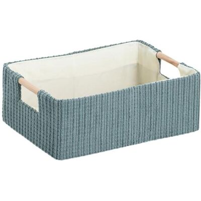 Zeller Present, Corbeille de rangement, Aufbewahrungskorb mit Holzgriffen 27x19x10 cm (19 cm) - Publicité Zeller Present, Corbeille de rangement, Aufbewahrungskorb mit Holzgriffen 27x19x10 cm (19 cm) - Publicité