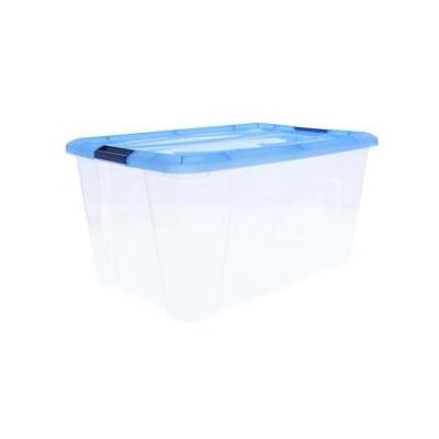 Boîte de rangement IRIS Ohyama - 45L, Bleu, Transparent - Publicité Boîte de rangement IRIS Ohyama - 45L, Bleu, Transparent - Publicité