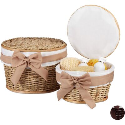 Relaxdays, Corbeille de rangement, Set de 2 corbeilles de rangement (31 cm, 2x) - Publicité Relaxdays, Corbeille de rangement, Set de 2 corbeilles de rangement (31 cm, 2x) - Publicité