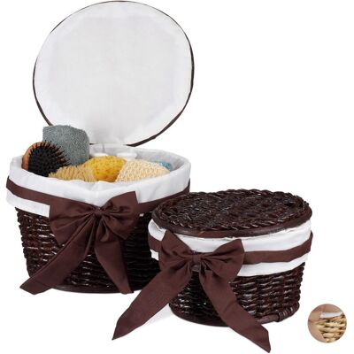 Relaxdays, Corbeille de rangement, Set de 2 corbeilles de rangement (31 cm, 2x) - Publicité Relaxdays, Corbeille de rangement, Set de 2 corbeilles de rangement (31 cm, 2x) - Publicité