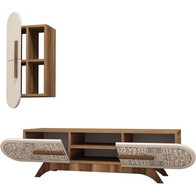 Hanah Home, Meuble TV, Luis (145 x 35 x 37 cm) - Publicité Hanah Home, Meuble TV, Luis (145 x 35 x 37 cm) - Publicité
