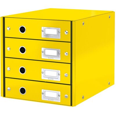 Leitz, Archivage + classement, CLICK & STORE WOW - Meuble à tiroirs - 4 tiroirs (A4) - Publicité Leitz, Archivage + classement, CLICK & STORE WOW - Meuble à tiroirs - 4 tiroirs (A4) - Publicité