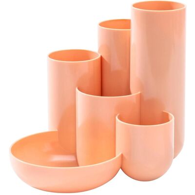 Han, Bureau : accessoires, Organiseur de bureau CAMPUS orange pastel Polystyrène 5 compartiments 13,1 x 15,4 x 13,7 cm - Publicité Han, Bureau : accessoires, Organiseur de bureau CAMPUS orange pastel Polystyrène 5 compartiments 13,1 x 15,4 x 13,7 cm - Publicité