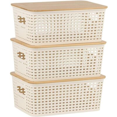 Relaxdays, Boîte de rangement, boîte rangement (25.50 cm, 3x) - Publicité Relaxdays, Boîte de rangement, boîte rangement (25.50 cm, 3x) - Publicité