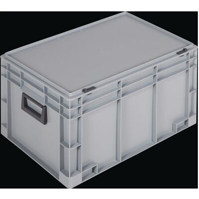 Lockweiler, Boîte de rangement, Kunststoffkoffer L600xB400xH333 mm PP 2 Griffe Schiebeverschluss grau 60 l (40 cm, 60 l) - Publicité Lockweiler, Boîte de rangement, Kunststoffkoffer L600xB400xH333 mm PP 2 Griffe Schiebeverschluss grau 60 l (40 cm, 60 l) - Publicité