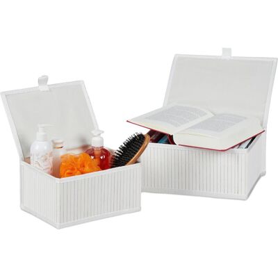 Relaxdays, Corbeille de rangement, 2x bacs-de-rangement (30 cm, 2x) - Publicité Relaxdays, Corbeille de rangement, 2x bacs-de-rangement (30 cm, 2x) - Publicité