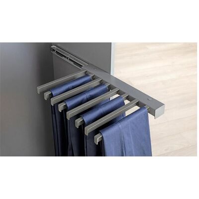 Hettich, Armoire : accessoires, Porte-pantalon extensible - Publicité Hettich, Armoire : accessoires, Porte-pantalon extensible - Publicité