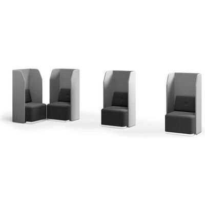 Rocada, Banc, Coin réunion Soft Seating noir, gris gris - Publicité Rocada, Banc, Coin réunion Soft Seating noir, gris gris - Publicité