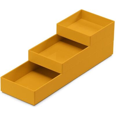 Moxom, Boîte de rangement, Jeu de bacs Modular Tray, 250x80x55mm, 3 pcs., jaune (8 cm, 3x) - Publicité Moxom, Boîte de rangement, Jeu de bacs Modular Tray, 250x80x55mm, 3 pcs., jaune (8 cm, 3x) - Publicité