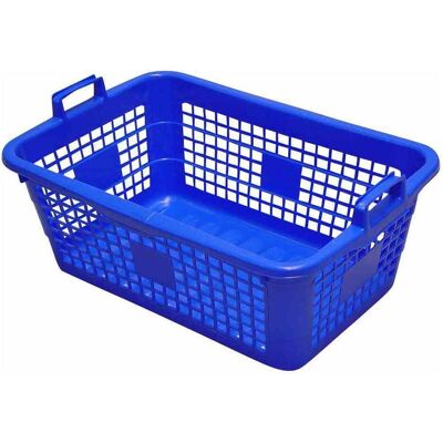 Panier à linge LOCKWEILER bleu - 45L - Rectangulaire - Publicité Panier à linge LOCKWEILER bleu - 45L - Rectangulaire - Publicité