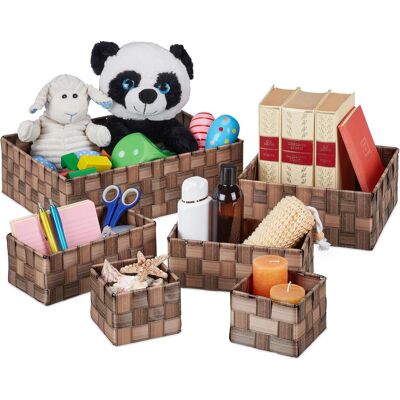 Relaxdays, Corbeille de rangement, Set de 6 paniers de rangement (35.50 cm) - Publicité Relaxdays, Corbeille de rangement, Set de 6 paniers de rangement (35.50 cm) - Publicité