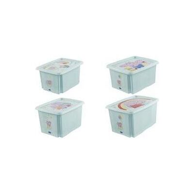 keeeper, Boîte de rangement, Aufbewahrungsbox karolina "Peppa Pig", 30 Liter Dreh-/Stapelbox mit Deckel, aus PP, aquamarine, mit (30 l) - Publicité keeeper, Boîte de rangement, Aufbewahrungsbox karolina "Peppa Pig", 30 Liter Dreh-/Stapelbox mit Deckel, aus PP, aquamarine, mit (30 l) - Publicité