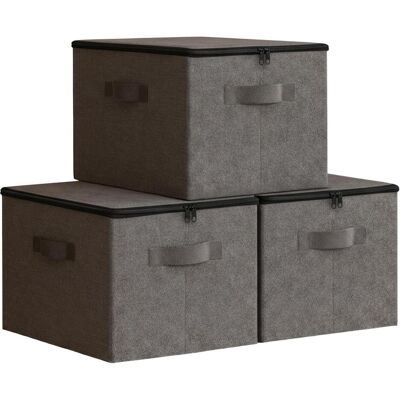 Relaxdays, Boîte de rangement, 3x sacs pliants (40 cm, 30 l, 3x) - Publicité Relaxdays, Boîte de rangement, 3x sacs pliants (40 cm, 30 l, 3x) - Publicité