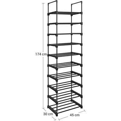 Songmics, Armoire à chaussures, Haley (45 x 45 x 174 cm) - Publicité Songmics, Armoire à chaussures, Haley (45 x 45 x 174 cm) - Publicité
