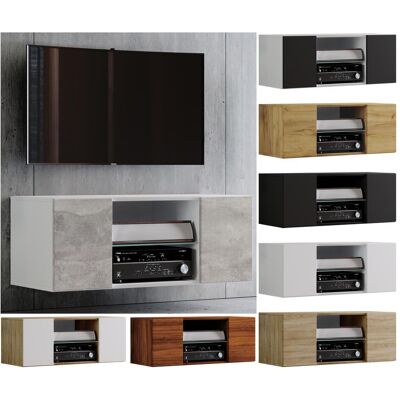 VCM, Meuble TV, Bois Mural TV Lowboard Armoire TV Jusa (115 x 36 x 40 cm) - Publicité VCM, Meuble TV, Bois Mural TV Lowboard Armoire TV Jusa (115 x 36 x 40 cm) - Publicité