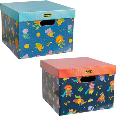 Ensemble de 2 boîtes de rangement pour jouets Idena, colorées, 33x35x25.5 cm - Publicité Ensemble de 2 boîtes de rangement pour jouets Idena, colorées, 33x35x25.5 cm - Publicité