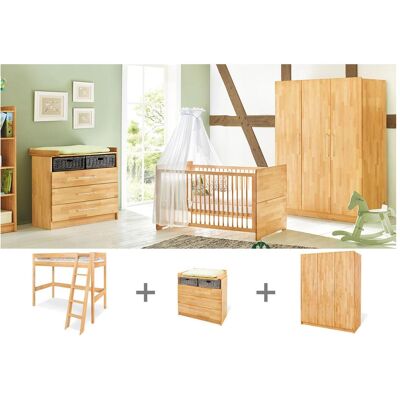 Pinolino, Chambre complète pour bébé, Chambre d'adolescent "Natura" large grande avec lit superposé, 3 pcs. (Armoires pour enfant) - Publicité Pinolino, Chambre complète pour bébé, Chambre d'adolescent "Natura" large grande avec lit superposé, 3 pcs. (Armoires pour enfant) - Publicité