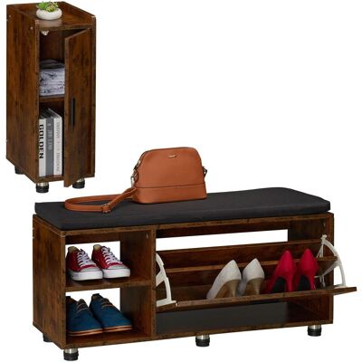 Relaxdays, Armoire à chaussures, Schuhbank (100 x 35.50 x 48.50 cm) - Publicité Relaxdays, Armoire à chaussures, Schuhbank (100 x 35.50 x 48.50 cm) - Publicité