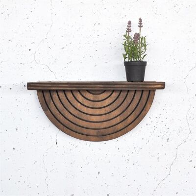 Hanah Home, Étagère, Half-Circle Wooden Wall Shelf (31 x 9 x 16 cm) - Publicité Hanah Home, Étagère, Half-Circle Wooden Wall Shelf (31 x 9 x 16 cm) - Publicité
