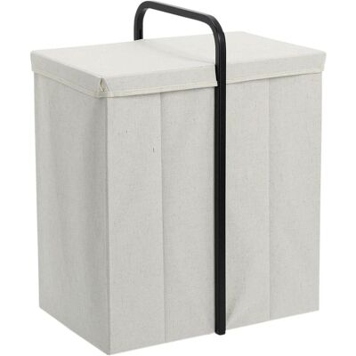 Zeller Present, Panier à linge, Corbeille à linge polyester/bambou 50x36x65 cm (11.88 l) - Publicité Zeller Present, Panier à linge, Corbeille à linge polyester/bambou 50x36x65 cm (11.88 l) - Publicité