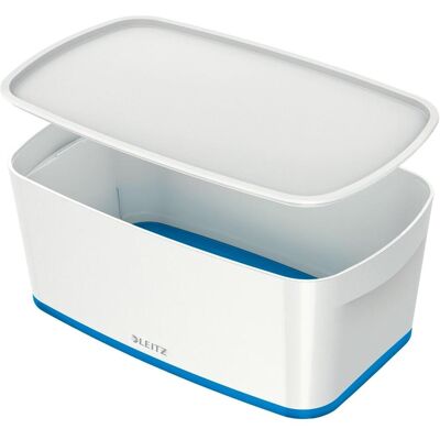 Leitz, Boîte de rangement, MyBox petite avec couvercle bleu (31.80 cm, 5 l) - Publicité Leitz, Boîte de rangement, MyBox petite avec couvercle bleu (31.80 cm, 5 l) - Publicité