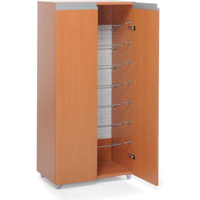 Foppapedretti Armoire à chaussures, Scar-pulp Closed Chrome, Walnut (55 x 33 x 114 cm) - Publicité Foppapedretti Armoire à chaussures, Scar-pulp Closed Chrome, Walnut (55 x 33 x 114 cm) - Publicité