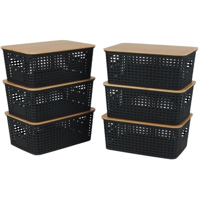 Relaxdays, Boîte de rangement, boîte rangement (25.50 cm, 6x) - Publicité Relaxdays, Boîte de rangement, boîte rangement (25.50 cm, 6x) - Publicité