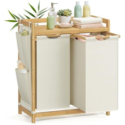 Songmics, Panier à linge, Wäschesortierer beige, bambus, 1 St. (100 l) - Publicité Songmics, Panier à linge, Wäschesortierer beige, bambus, 1 St. (100 l) - Publicité