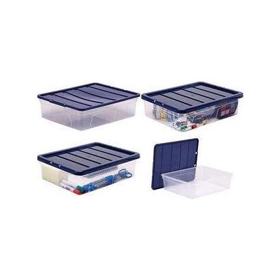 Fellowes Boîte de rangement, 10 Bankers Box Aufbewahrungsboxen 12,0 l transparent, blau 32,0 x 40,0 x 11,0 cm (32 cm, 12 l, 10x) - Publicité Fellowes Boîte de rangement, 10 Bankers Box Aufbewahrungsboxen 12,0 l transparent, blau 32,0 x 40,0 x 11,0 cm (32 cm, 12 l, 10x) - Publicité