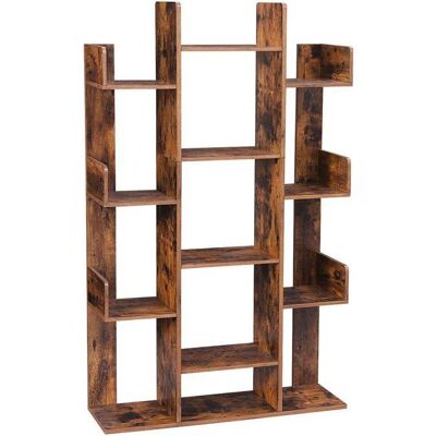 Songmics, Étagère, Étagère 13 étagères de rangement Bibliothèque Panneau de particules, Marron rustique (86 x 25 x 140 cm) - Publicité Songmics, Étagère, Étagère 13 étagères de rangement Bibliothèque Panneau de particules, Marron rustique (86 x 25 x 140 cm) - Publicité