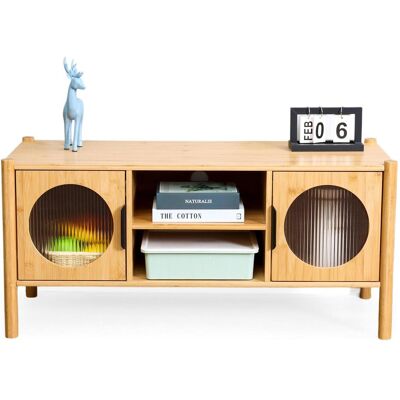 Relaxdays, Meuble TV, TV-Lowboard mit 2 Türen (103 x 40 x 48 cm) - Publicité Relaxdays, Meuble TV, TV-Lowboard mit 2 Türen (103 x 40 x 48 cm) - Publicité