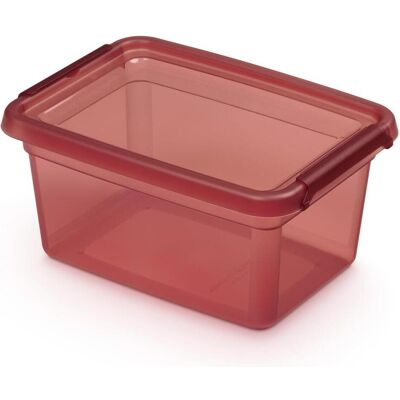Moxom, Boîte de rangement, boîte à provisions BaseStore Color, 1,5l, rhubarbe, rose transparent (1.50 l) - Publicité Moxom, Boîte de rangement, boîte à provisions BaseStore Color, 1,5l, rhubarbe, rose transparent (1.50 l) - Publicité
