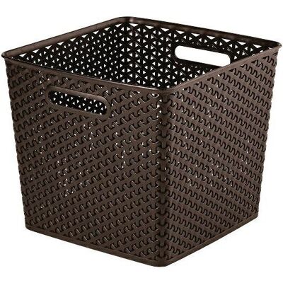 Corbeille de rangement, Curver Koszyk Kwadratowy 25l /Ciemny Brąz (32.50 cm) - Publicité Corbeille de rangement, Curver Koszyk Kwadratowy 25l /Ciemny Brąz (32.50 cm) - Publicité