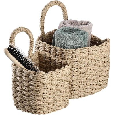 Set de paniers de rangement Zeller Present - Beige, 15x15x15 cm & 12x12x13 cm - Publicité Set de paniers de rangement Zeller Present - Beige, 15x15x15 cm & 12x12x13 cm - Publicité