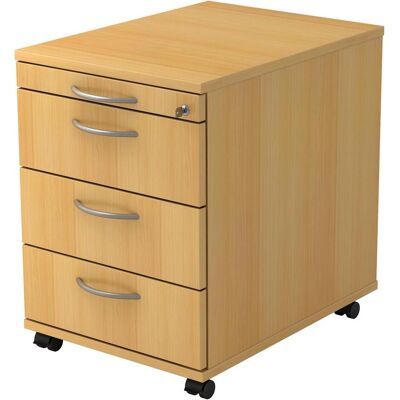 hjh OFFICE PRO SIGNA AC30 BM - Conteneur roulant en bois avec 3 tiroirs - Publicité hjh OFFICE PRO SIGNA AC30 BM - Conteneur roulant en bois avec 3 tiroirs - Publicité