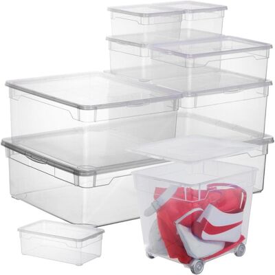 Rotho, Boîte de rangement, Clair (31 l, 1x, 40 x 33.50 x 33 cm) - Publicité Rotho, Boîte de rangement, Clair (31 l, 1x, 40 x 33.50 x 33 cm) - Publicité